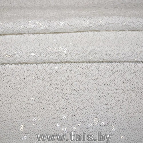 Пайетки на сетке (белый)