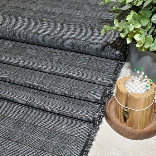 Костюмная ткань (зелено-серый)