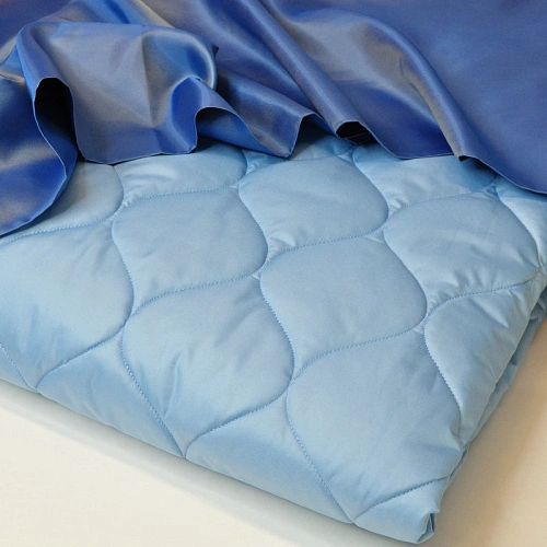 Плащевка стеганая "ЛУК" (голубой)