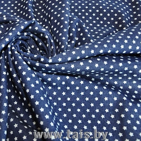 Джинс принт Звезды мелкие (синий)