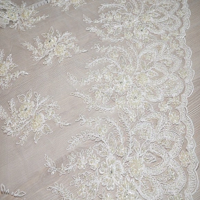 Вышивка на сетке с биссером 2 (молочный)