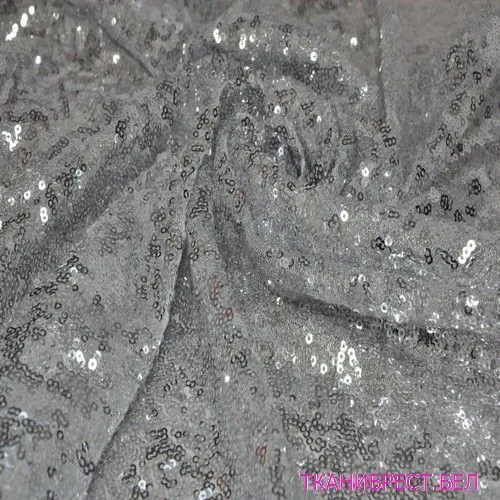 Пайетки на сетке (серебро)