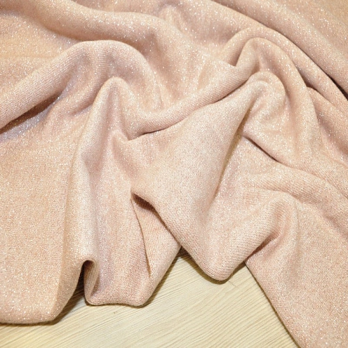 Трикотаж Ангора плотная с люрексом (пудра)