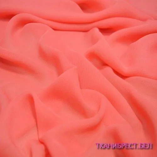 Шифон ярко-коралловый