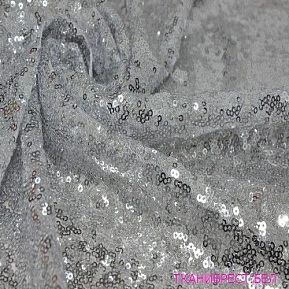 Пайетки на сетке (серебро)