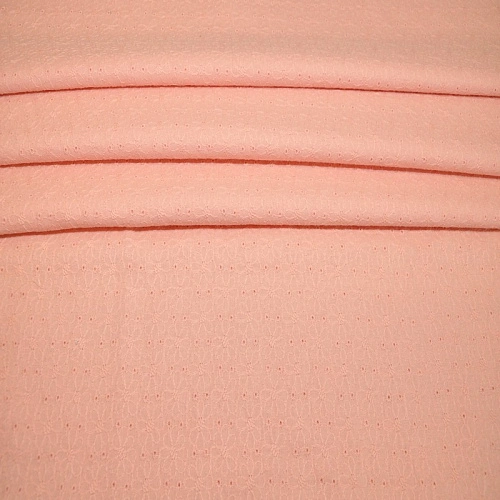 Батист вышитый "Цветочки" (пудра)