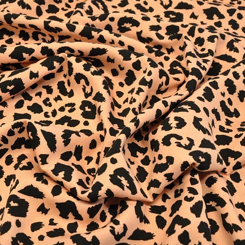 Штапель "Твил" Пятна на пудровом фоне