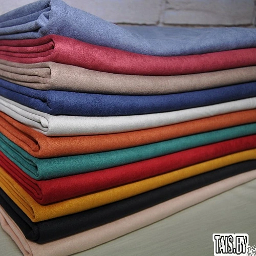 Замша на трикотаже (индиго)