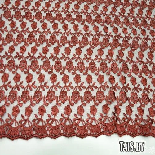 Гипюр Индонезия (бордовый)