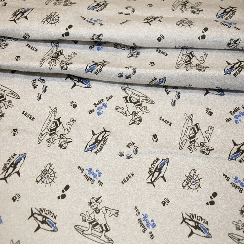 Кулирная гладь набивная "Серфинг"