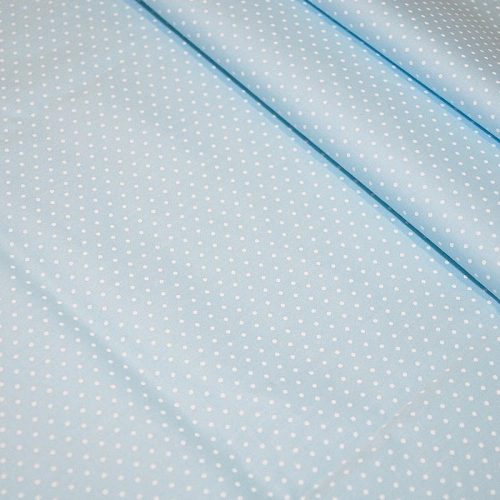Поплин горох (нежно-голубой)
