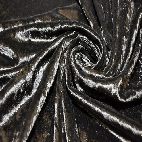 Велюр (Бархат) мрамор (черный)