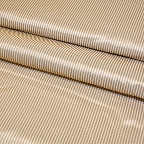 Подкладка нейлон принт полоска белый +кэмел