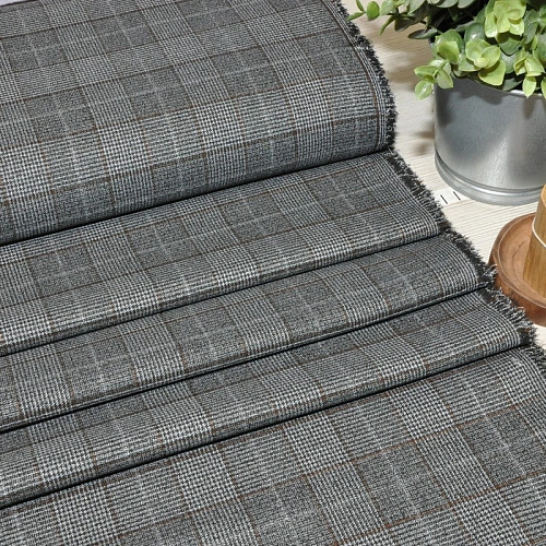 Костюмная ткань (зелено-серый)