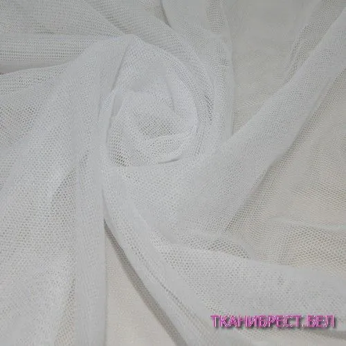 Ткань Сетка стрейчевая (белый)