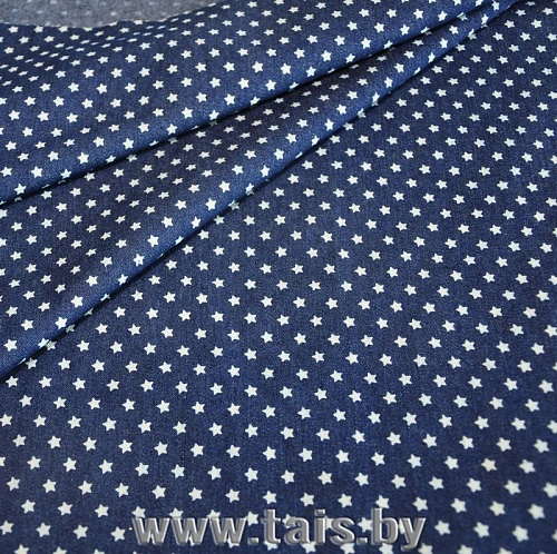 Джинс принт Звезды мелкие (синий)