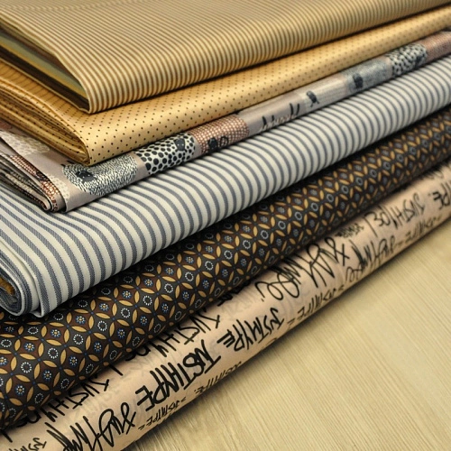 Подкладка нейлон принт полоска белый +кэмел