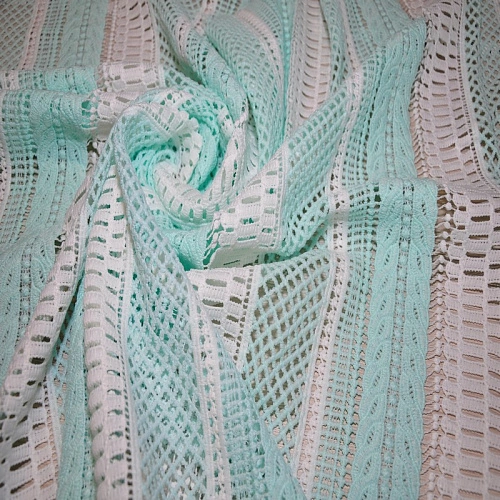 Кружево макраме (молочный+ментол)