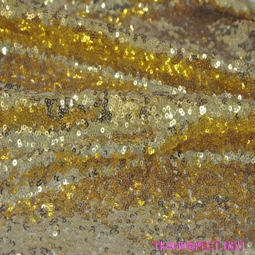 Пайетки на сетке (золото)