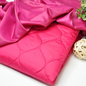 Плащевка стеганая "ЛУК" (фуксия)