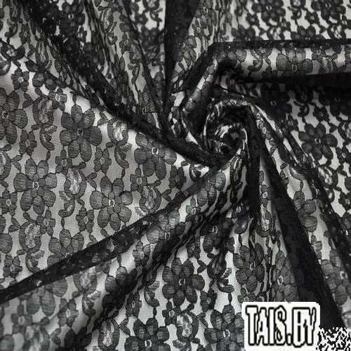 Гипюр тонкий (черный графит)