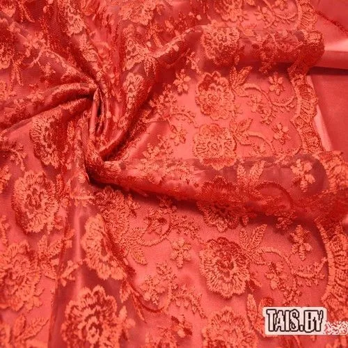 Гипюр Индонезия (красный №2)