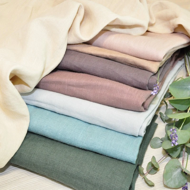 Лен умягченный с эффектом мятости (светлый беж) скидки на ткани в Минске оптом и в розницу | Трикотаж tais.by
