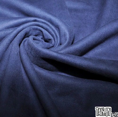 Замша на трикотаже (индиго)