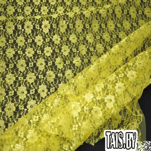 Гипюр тонкий (желтый) скидки на ткани в Минске оптом и в розницу | Трикотаж tais.by