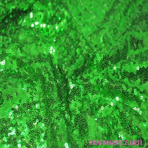 Пайетки на сетке (зеленый)
