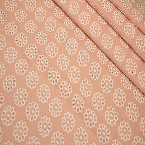 Батист "Цветочки" (персик)