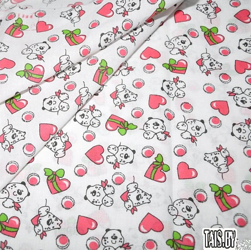 Ситец набивной "Сердечки"