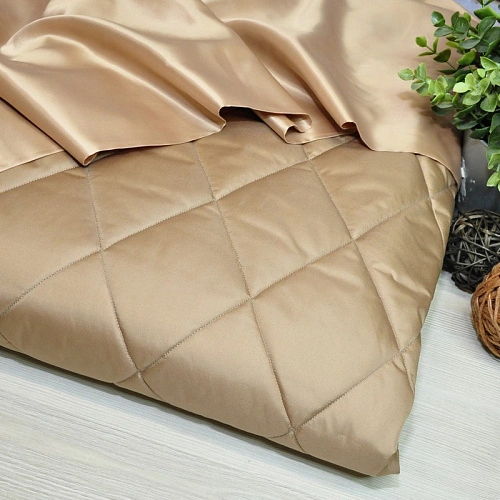 Плащевка стеганая "Ромбик" (Camel) 