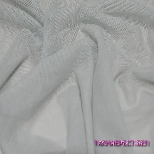 Ткань Сетка стрейчевая (светло-серый с зелёным оттенком)