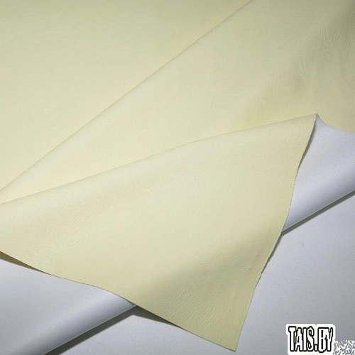 Кожзам на трикотаже (нежно-желтый)