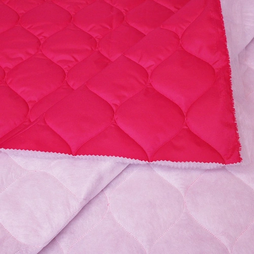 Плащевка стеганая "ЛУК" (фуксия)