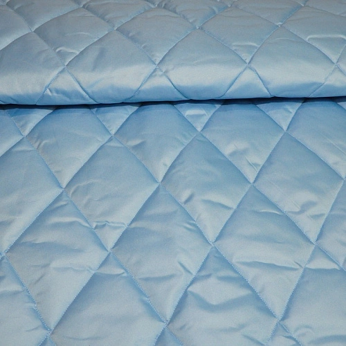 Плащевка стеганая "Ромбик" (голубой)