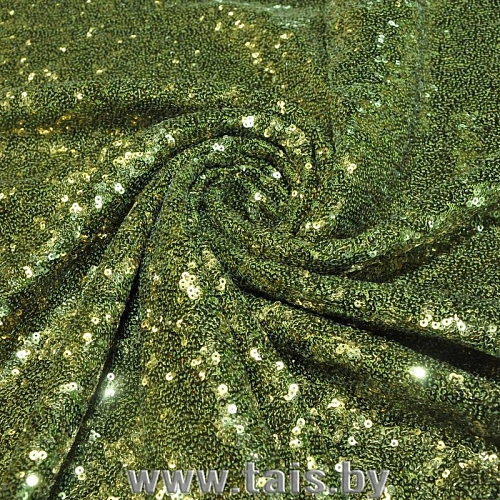 Пайетки на сетке (хаки)