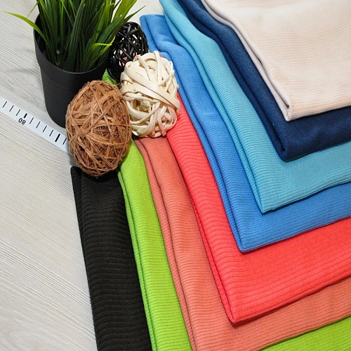 Трикотаж "Рубчик" (коралловый)