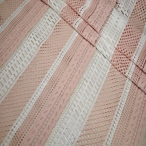 Кружево макраме (молочный+пудра)