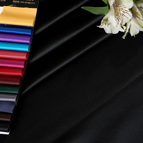 Атлас свадебный, черный