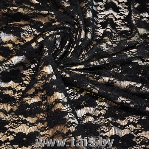 Гипюр стрейчевый (черный)