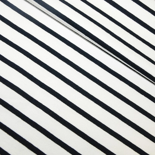 Футер 2-х нитка Полоска (белый фон т.синяя полоска)