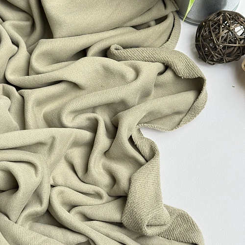 Футер 3-х нитка с эффектом велюра (оливковый)