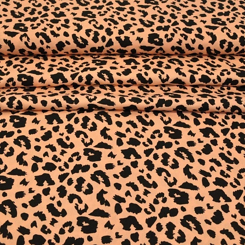 Штапель "Твил" Пятна на пудровом фоне