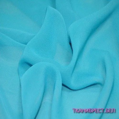 Шифон голубая бирюза