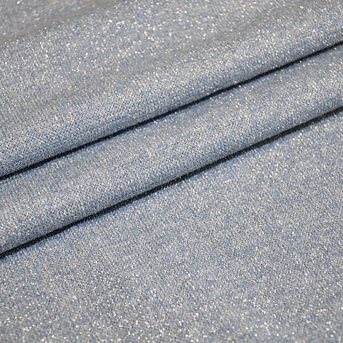 Трикотаж с люрексом (голубой)