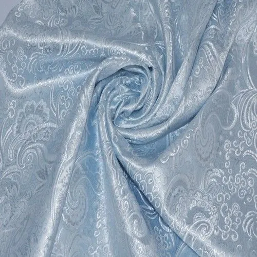Парча жаккард (нежно голубой с серебром)