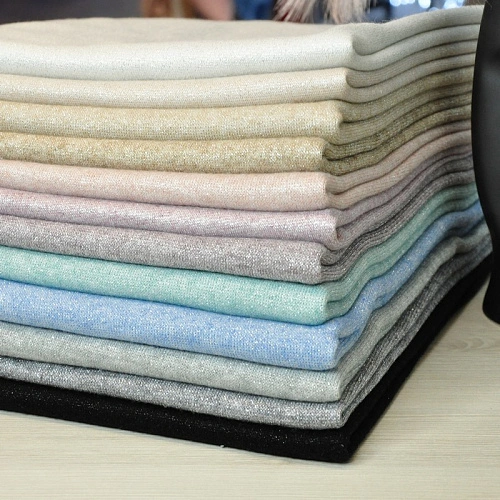 Трикотаж Ангора плотная с люрексом  (голубой)