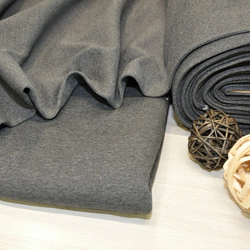 Футер 3-х нитка с начесом  (темно-серый меланж)